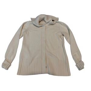 Soft Surroundings Cream Magnetic Button Up Cardigan Size Small